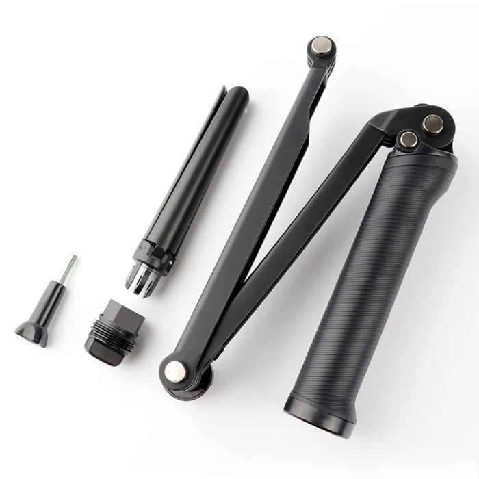 REFLEX CAMERA Foldable 3-Way Adjustable Selfie Stick Tripod for Go Pro Hero 13-9, D J I Osmo Action, Extendable Pole, Hidden Tripod, Action Camera Accessory