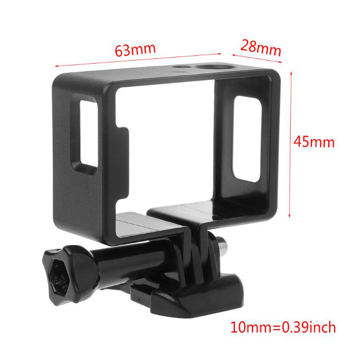 REFLEX CAMERA Frame Mount for SJCAM SJ4000 – Lightweight ABS Protective Cage with Base & Screw | Open Port Access | Heat Dissipation Design for Action Sports Cameras