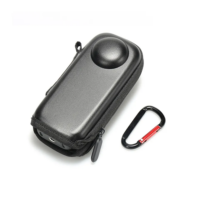 Reflex Camera Protective Storage Bag for Insta360 X4 Action Camera – Shockproof Water-Resistant Travel Case with Lens Dome and Carabiner Clip