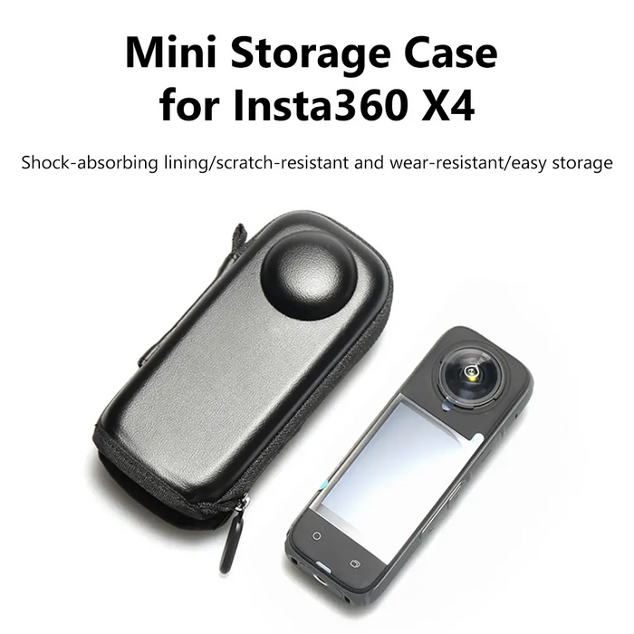 Reflex Camera Protective Storage Bag for Insta360 X4 Action Camera – Shockproof Water-Resistant Travel Case with Lens Dome and Carabiner Clip