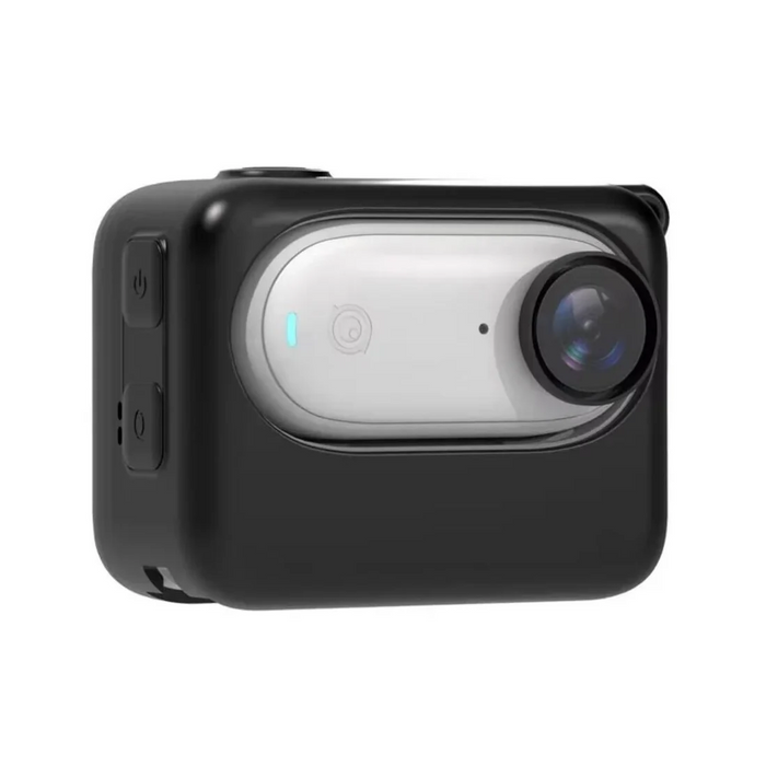 REFLEX CAMERA Silicone Protective Case for Insta360 GO 3 – Soft Dustproof Scratch-Resistant Cover for Action Camera, Lightweight Shockproof Durable Accessory (Black)