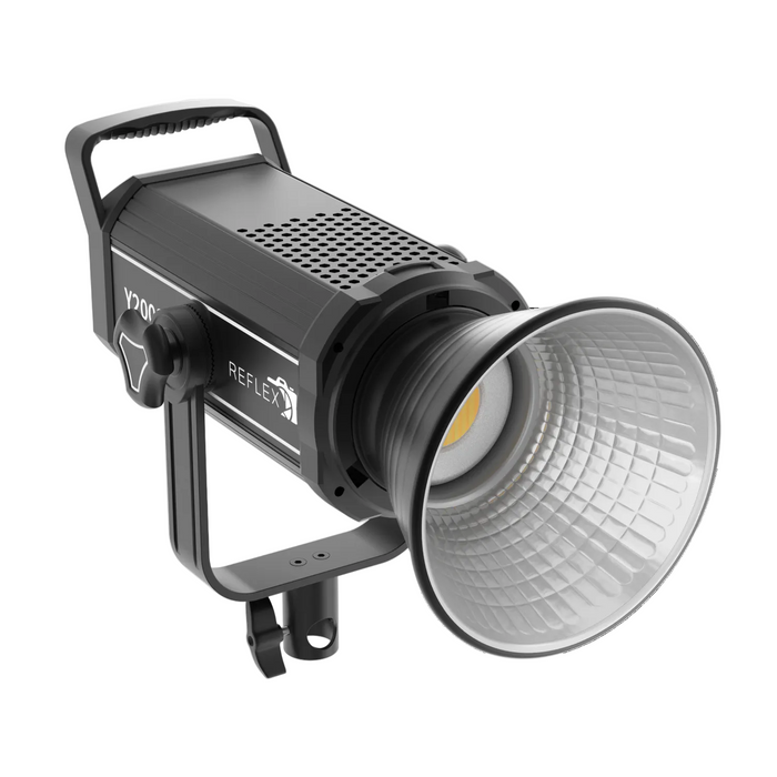 REFLEX CAMERA Y200S 200W Dimmable Bi-Color Bowens LED COB Light - 3200K-5600K, Professional Studio Lighting, Adjustable Brightness, Durable, Continuous Lighting for Video Production & Photography