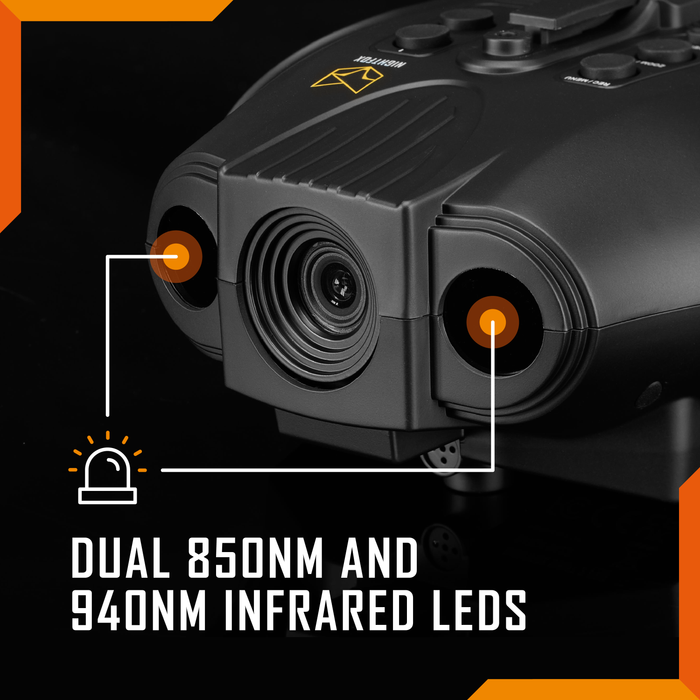 Nightfox Swift 2 Night Vision Goggles | DUAL 850NM AND 940NM INFRARED LEDS