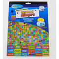 Clever Kidz Reward Stickers pack featuring 12 sheets of colorful holographic stickers with motivational phrases.