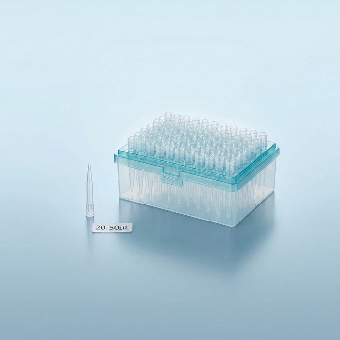 Tecan 20-50µL robotic pipette tips — short tip with 96-well rack