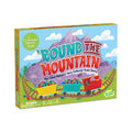 Game box showing a red toy train with colorful gem-filled cars on tracks in front of a purple mountain landscape.