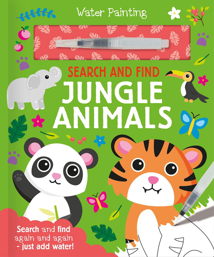 Search and Find Jungle Animals reusable water painting activity book