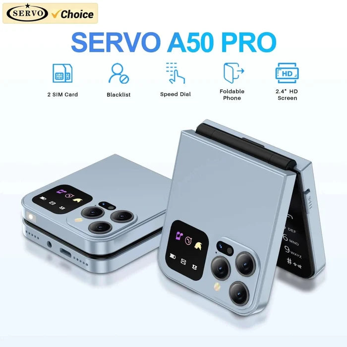 SERVO Classic Color Flip Mobile Phone Auto Call