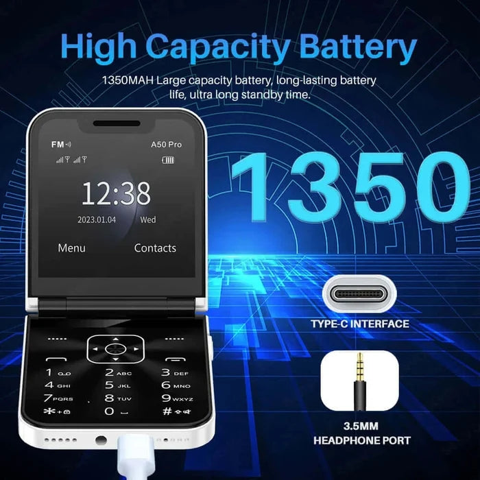 SERVO Classic Color Flip Mobile Phone Auto Call