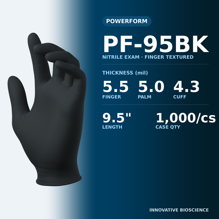 SW PowerForm PF-95BK Nitrile Glove Spec Card
