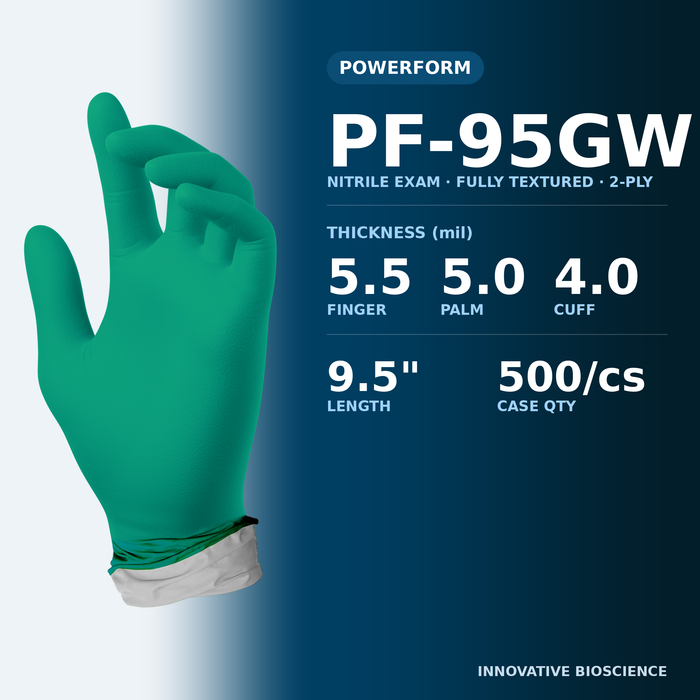 SW PowerForm PF-95GW Nitrile Glove Spec Card