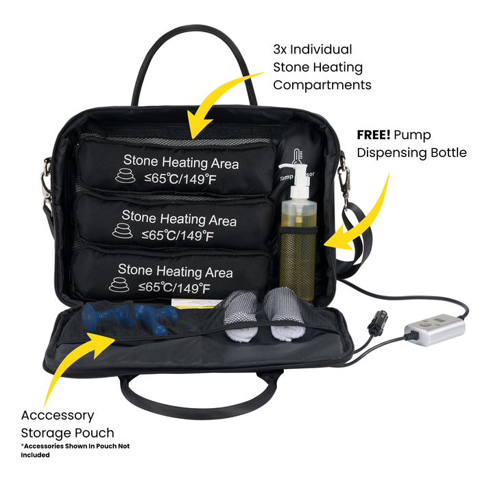 ThermaStone™ Pro - PORTABLE HOT STONE WARMER (With Hot Stone Set)