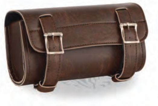 Two Buckle Antique Brown PVC S Tool Bag W/ Quick Release