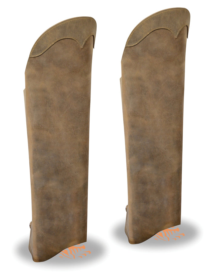 Unisex Leather Half Chaps w/ Back Zipper