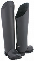 Unisex Tall Leather Half Chaps W/ Back Zipper