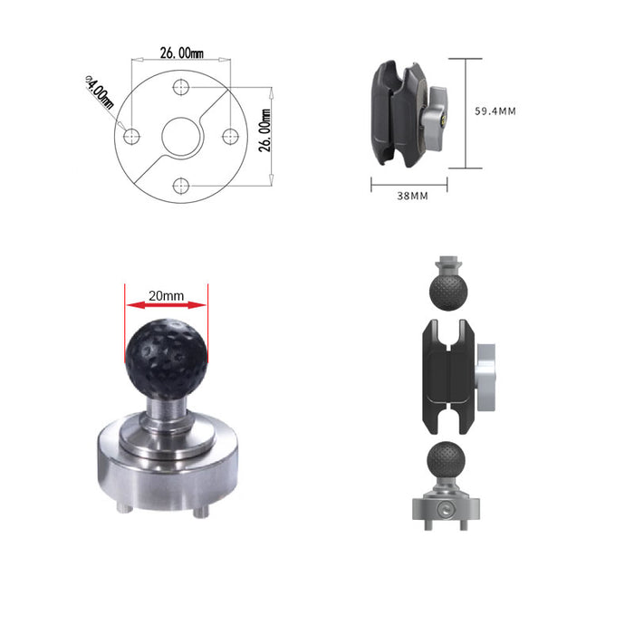 Universal 26mm Bracket — Precision Fit for Ducati & Beyond