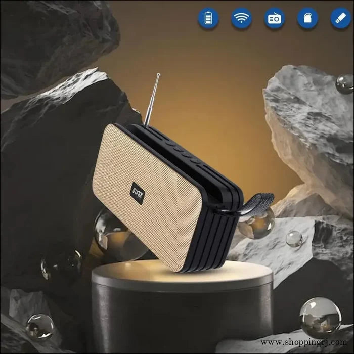 Unix Xb-u33 Rock & Roll Portable Wireless Speaker - Enjoy Music On-the-go - Bluetooth Speaker