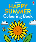 Bright blue book cover featuring a smiling sunflower, fluffy clouds, a bee, and bold yellow and white title text.