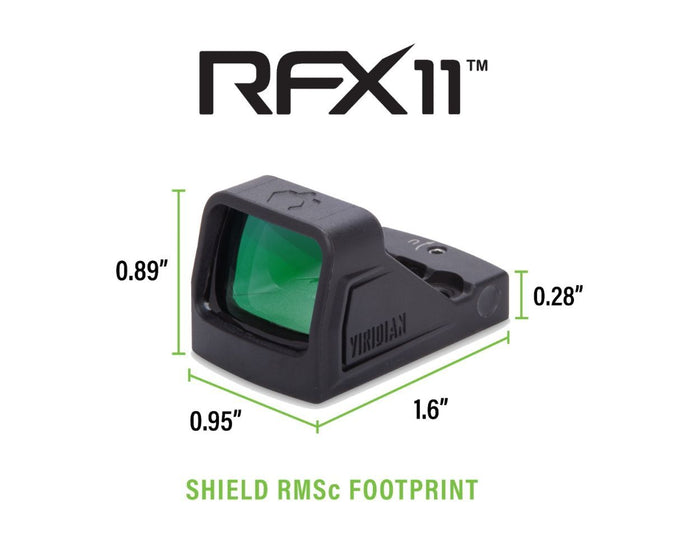 Viridian 9810126 RFX11™ Green Dot Reflex Sight for Walther PDP & WMP