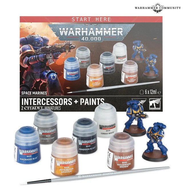 Warhammer 40000: Space Marines Intercessors + Paints 11th Edition (Release Day 25th July)
