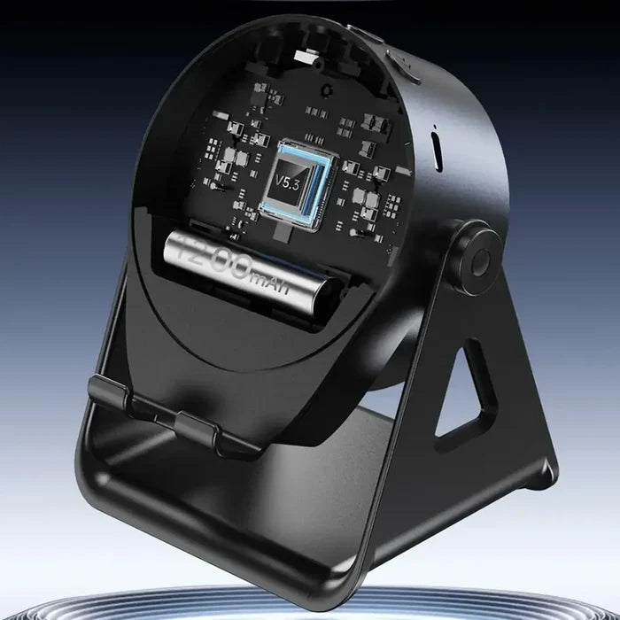Wireless Induction Speaker with Bluetooth-compatible Speaker showcasing internal components and design features.