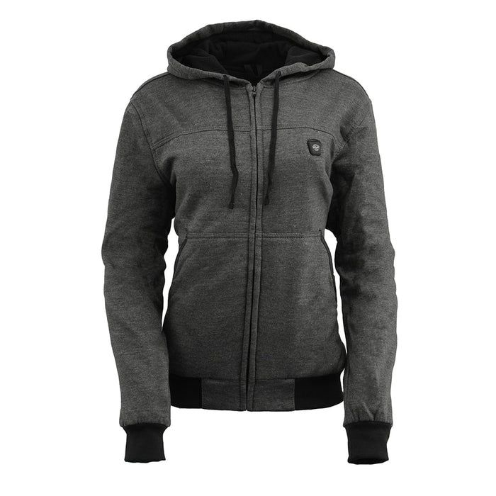 Women Zipper Front Heated Hoodie w/ Front & Back Heating Elements & Glove Connection