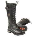 Women’s 14″Inch Lace to Toe High Rise Leather Boot w/ Calf Buckle
