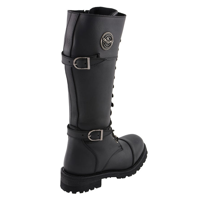 Women’s 16” Lace Front Cap Toe Riding Boot W/ Side Zipper Entry