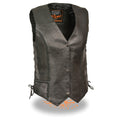 Women’s Black Braided Side Lace Vest