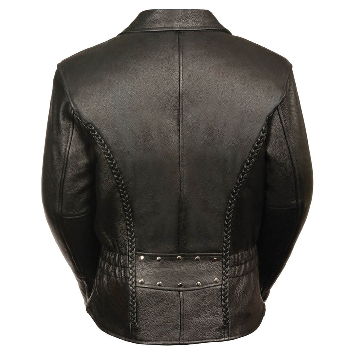 Women’s Black Jacket w/ Braid & Stud Back Detailing