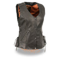 Women’s Black Lightweight Lace to Lace Snap Front Vest