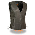 Women’s Black Side Lace Vest w/ Reflective Piping