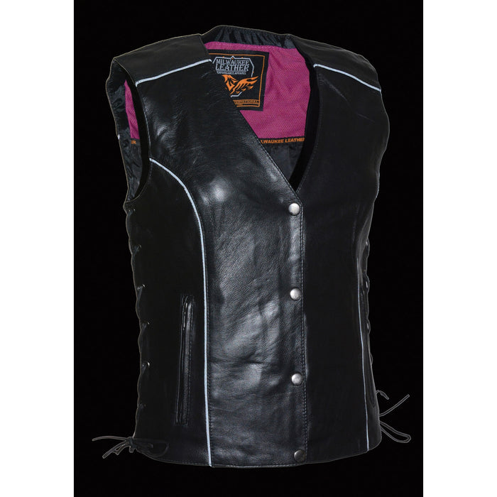 Women’s Black Vest w/ Stud & Wings Detailing