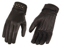 Women’s Leather Glove w/ Gel Pam & Rivet Detailing