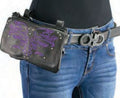Women’s Leather Multi Pocket Belt Bag W/ Gun Holster