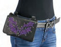 Women’s Leather Multi Pocket Belt Bag W/ Gun Holster