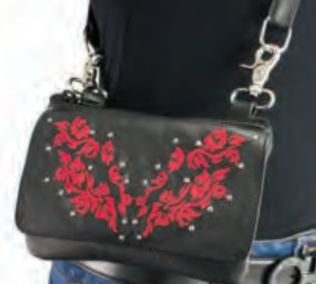 Women’s Leather Multi Pocket Belt Bag W/ Gun Holster