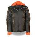 Women’s Stand Up Collar Textile Jacket w/ Reflective Piping