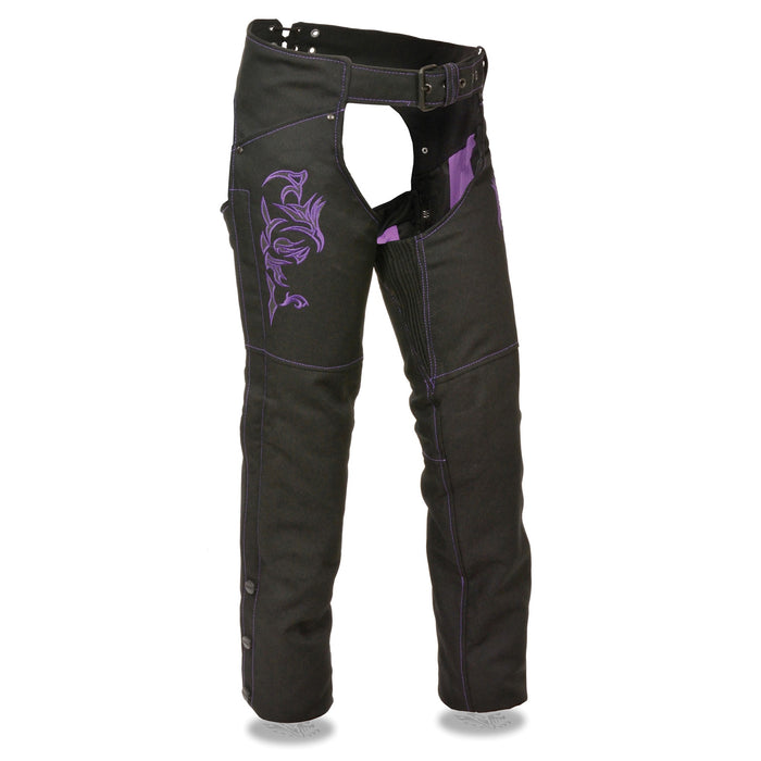 Women’s Textile Chap w/ Tribal Embroidery & Reflective Detail