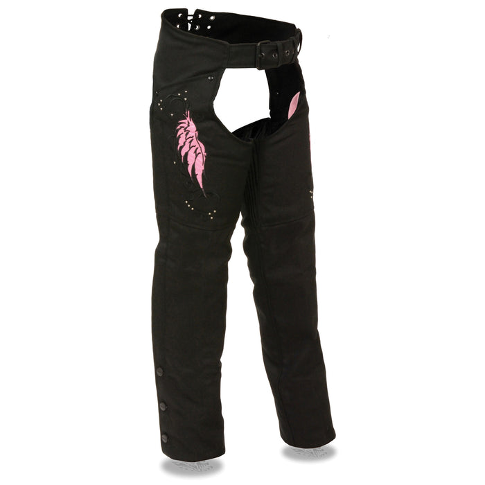 Women’s Textile Chap w/ Wing & Rivet Detailing