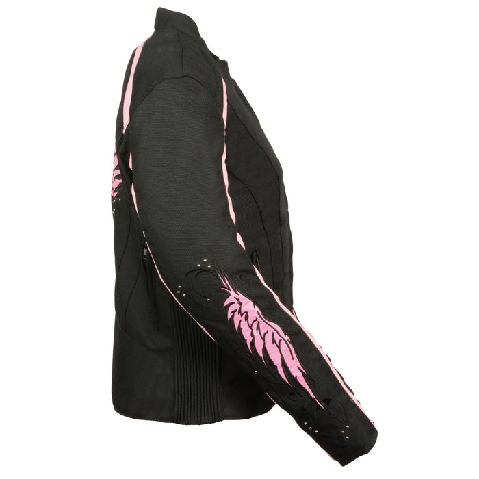 Women’s Textile Jacket w/ Stud & Wings Detailing