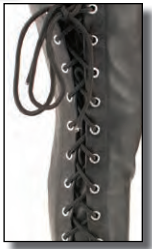 Women’s Thigh High Leather Side Lace Leggings