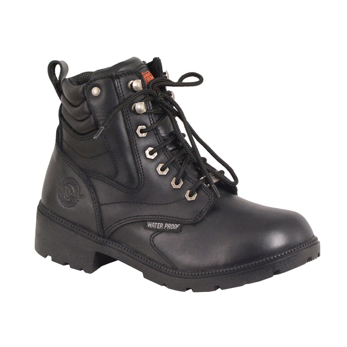 Women’s Waterproof Side Zipper Plain Toe Boot
