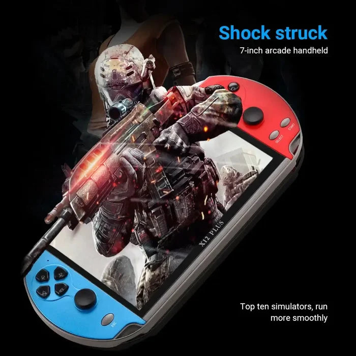 X12 PLUS Handheld Game Console 7.1 inch HD Screen Portable