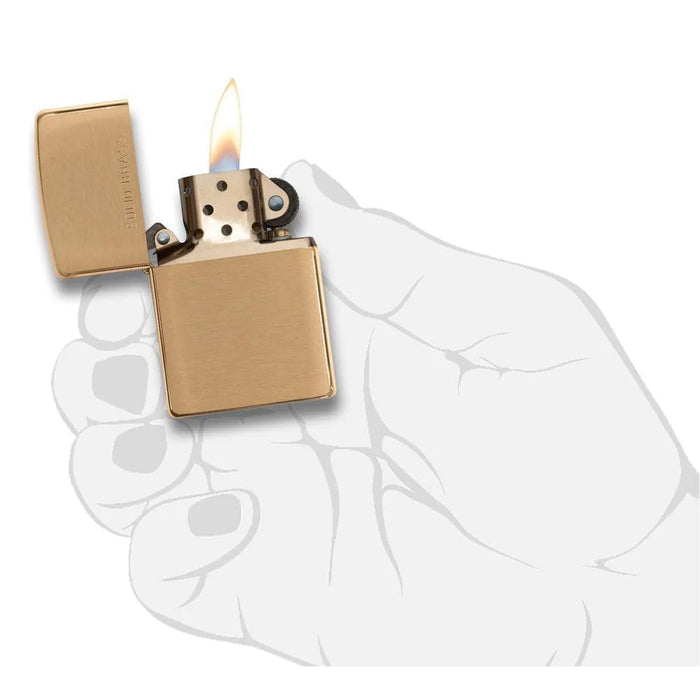 Zippo Classic Brushed Solid Brass-Optics Force
