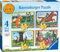 Ravensburger box with four colorful puzzles of Zog, Stick Man, and the Highway Rat, with 12, 16, 20, and 24 pieces.